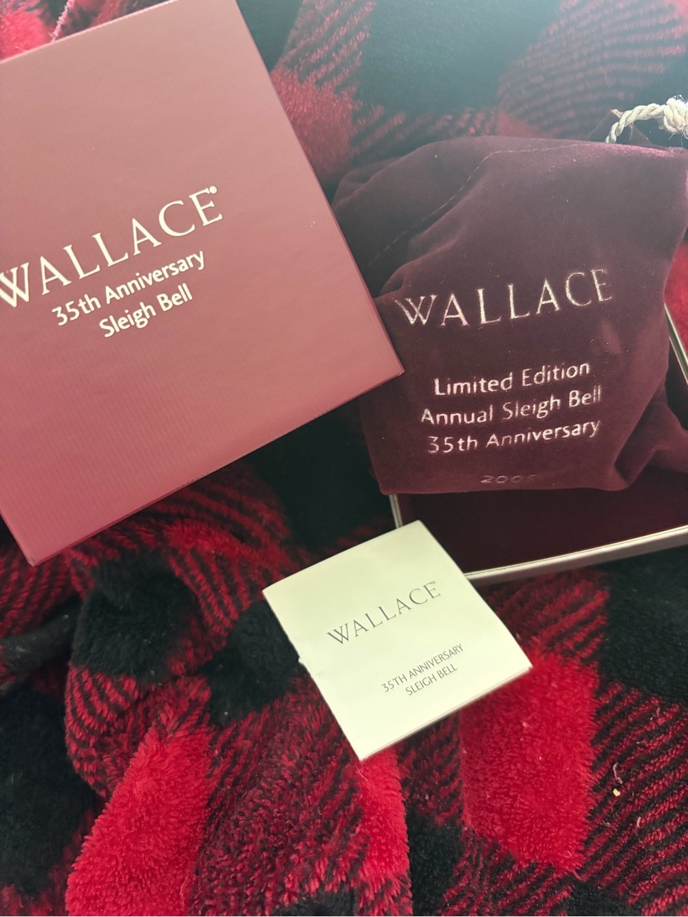 2005_Wallace 35th Edition Anniversary Sleigh Bell - Silver Ornament NWOT